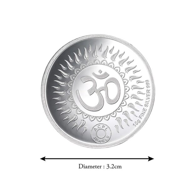 Om pure 999 silver coin 10gm