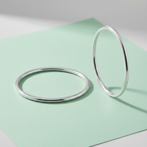 Plain Silver baby bangles or kada