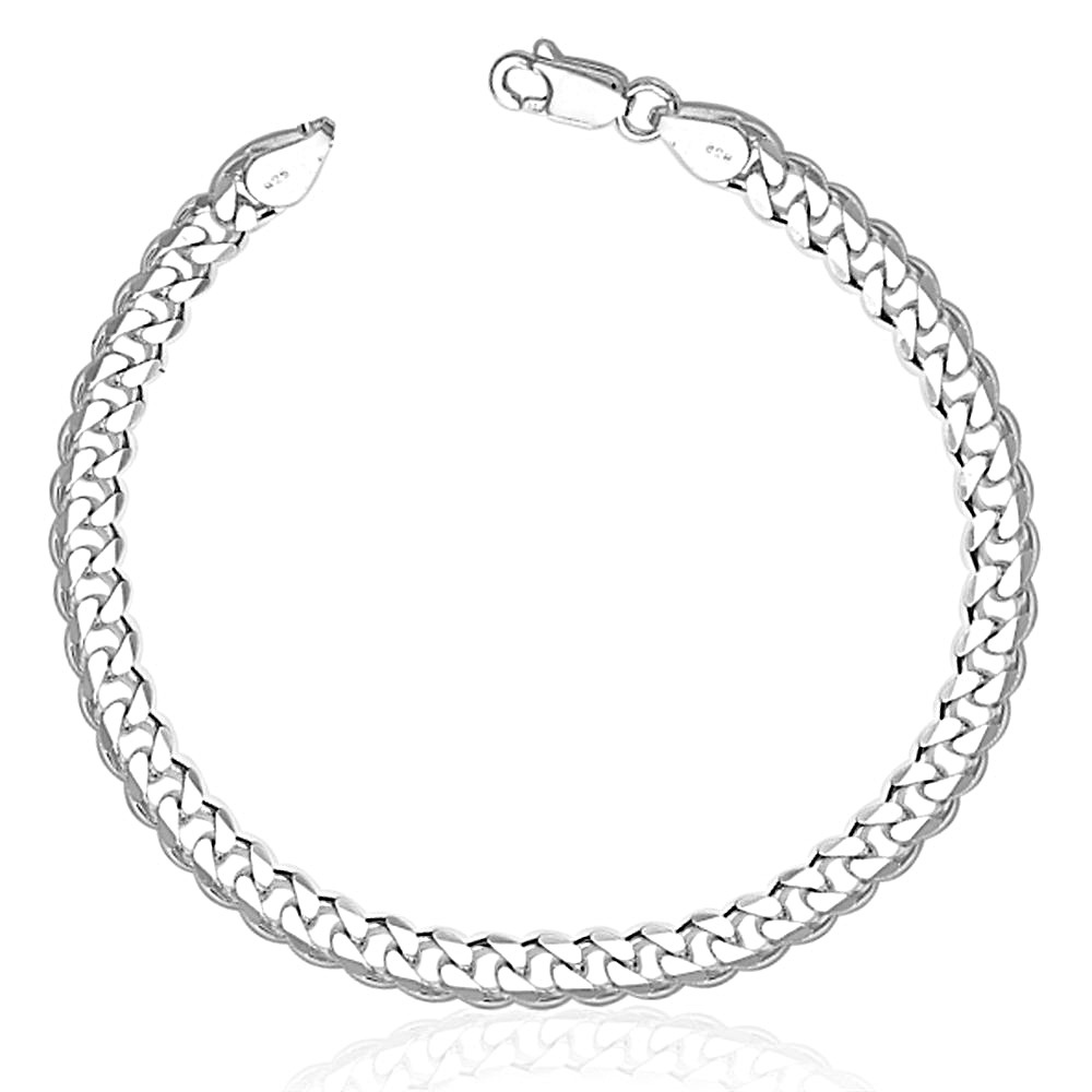 Sterling Silver Twisted Chain Design Bracelet For Men - Silver Palace