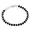 Nazariya bracelet in pure silver with black beads