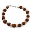 Rudraksha pure silver bracelet for men and women