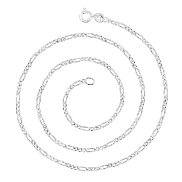 Round lock silver chain for men and women