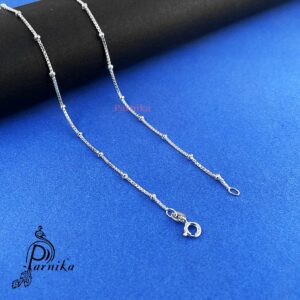 Stylish pure silver chain with silver balls