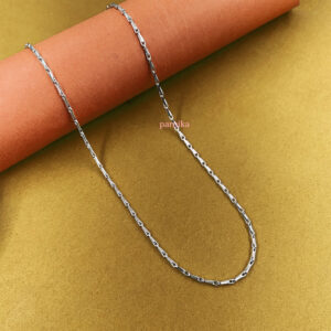 Barleycorn design silver chain in pure silver