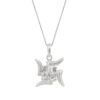 Swastik symbol pure silver pendant