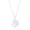 Om symbol pure silver pendant