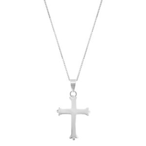 Holy cross in pure silver pendant