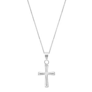 Holy cross in pure silver pendant