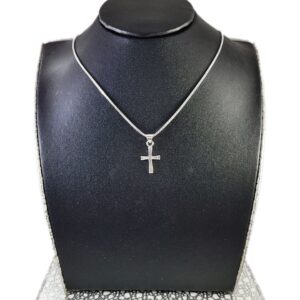 Holy cross in pure silver pendant