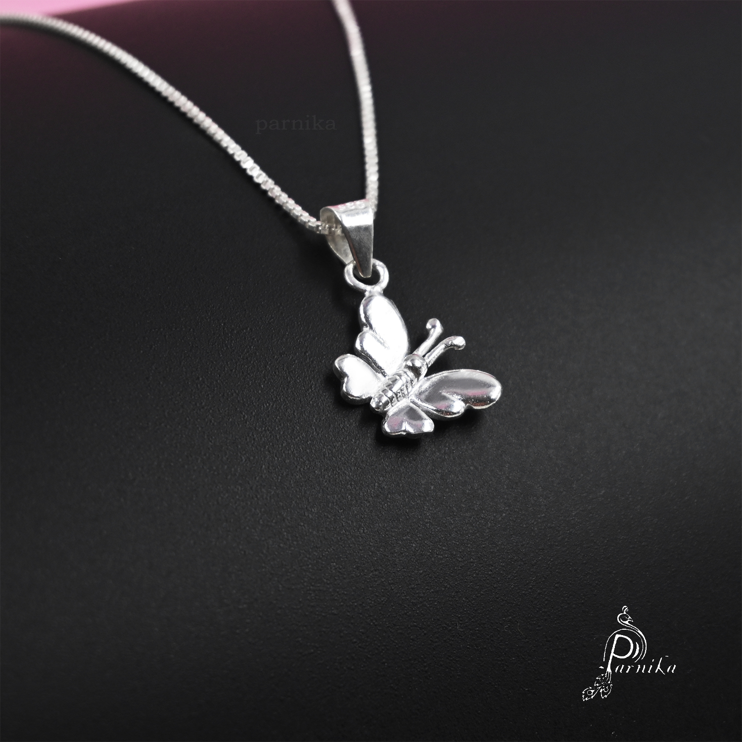 MJCP0022.18 4 Butterfly shape pure silver pendant