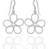 Pure silver floral handing design earrings
