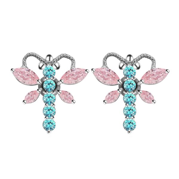 Butterfly design tops studs earrings in pure silver