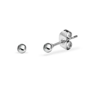 Ball silver earrings studs tops for men and women