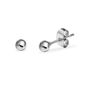 Ball silver earrings studs tops for men and women