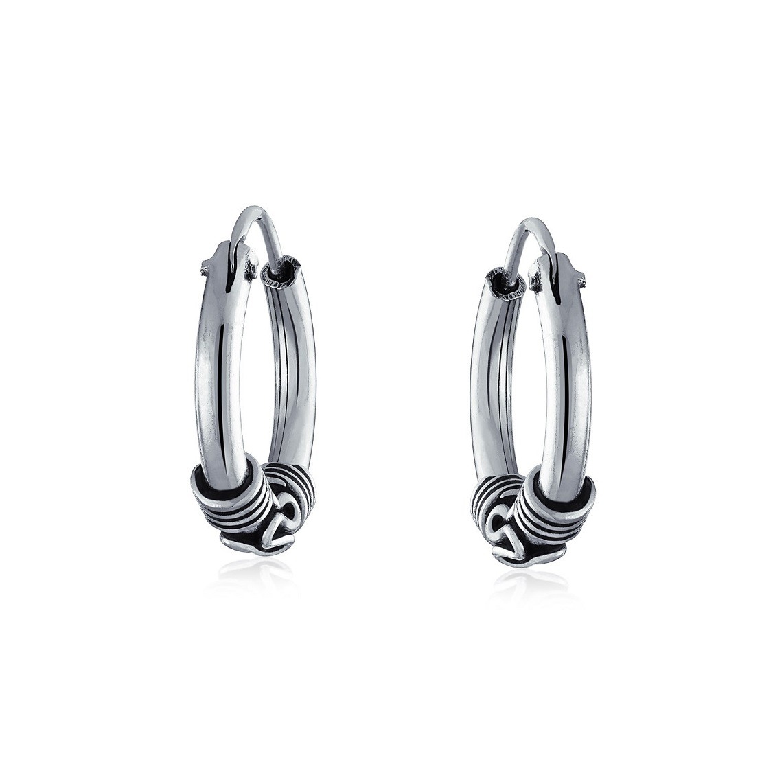 Vera Wang Men 5/8 CT. T.W. Diamond Huggie Hoop Earrings in Sterling Silver  and Black Rhodium | Zales