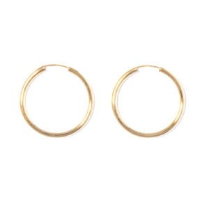 Gold platted Hula hoop earrings in pure silver