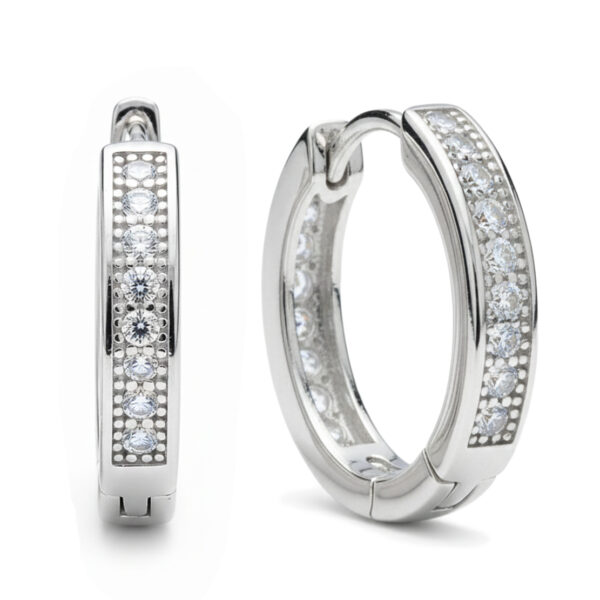 Layered CZ Huggie Hoops