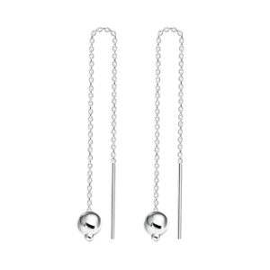 ball sui dhaga needle earrings in pure silver