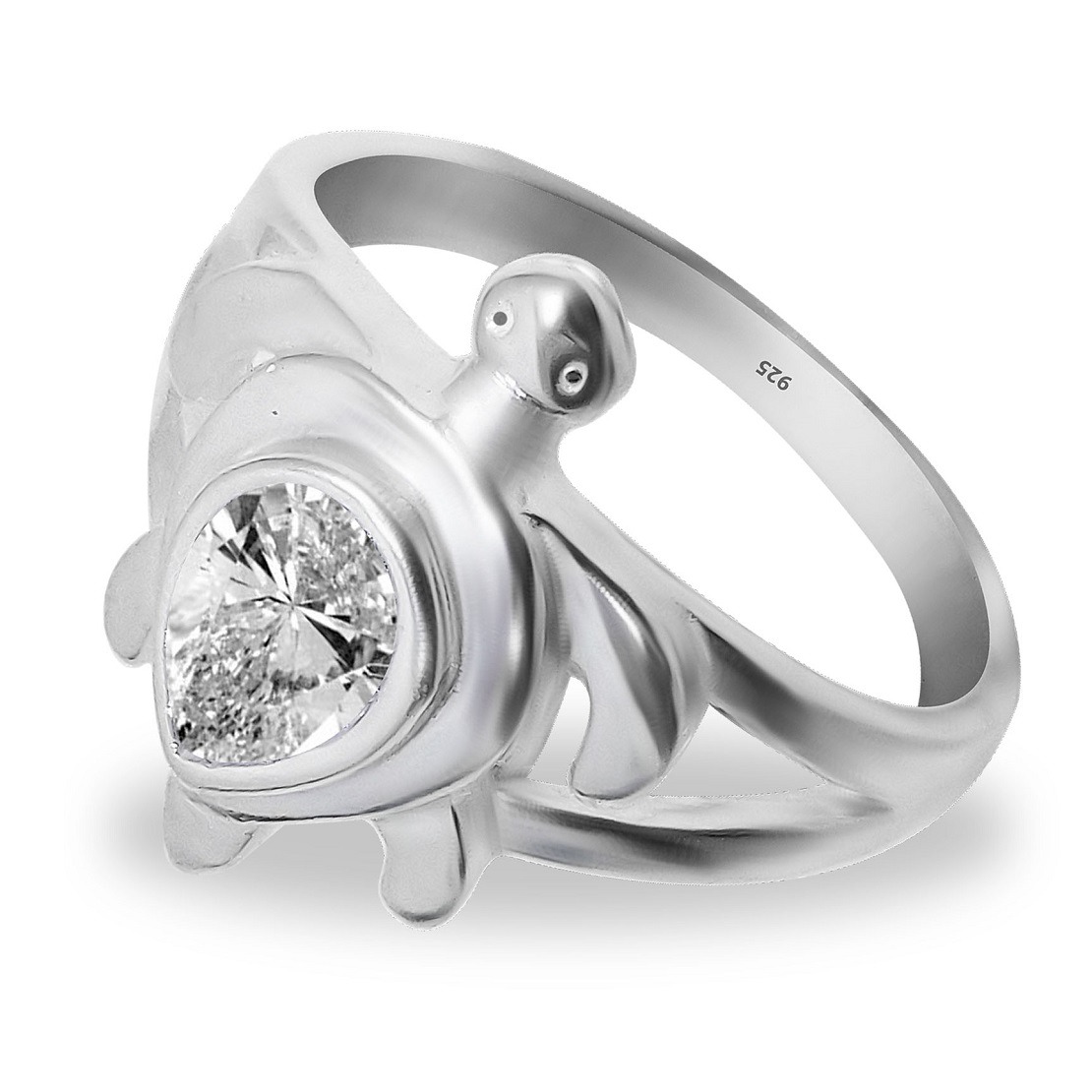 Pure Silver Tortoise Design Ring – Sundari Silks