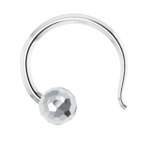Round nose ring in pure silver