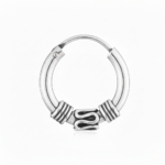 Small Size Piercing Hoop Silver Ball Nose Ring Nose Pin Silver Nath