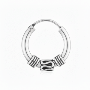 Small Size Piercing Hoop Silver Ball Nose Ring Nose Pin Silver Nath