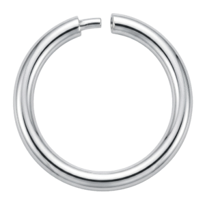 Small Size Piercing Hoop Silver Ball Nose Ring Nose Pin Silver Nath in Pure 92.5 Sterling Silver for Girls/Women (Truly Endless 10 mm)