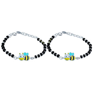 Bee design baby nazariya bracelet in silver