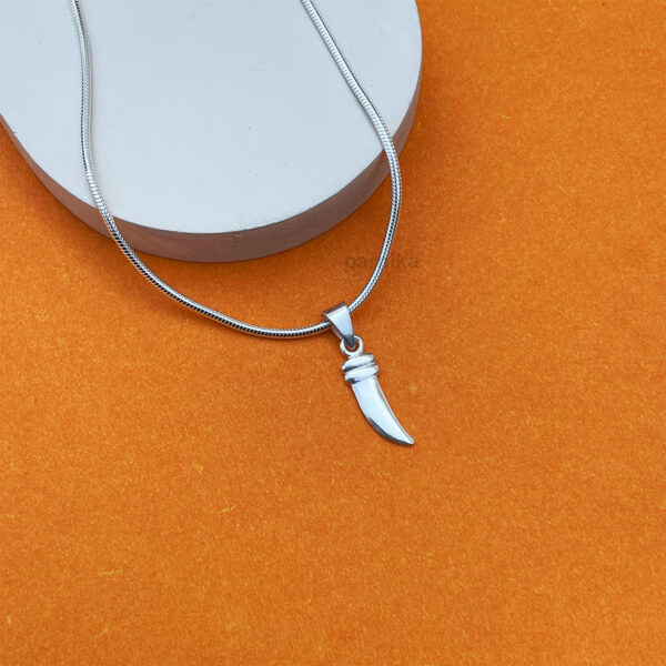 Chaku knife design pure silver pendant