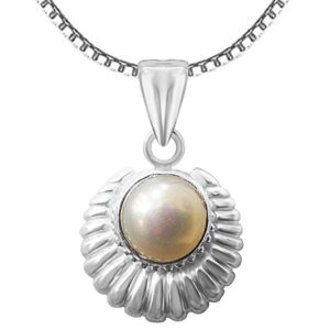 pearl stone pure silver pendent