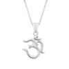 Om symbol pure silver pendant