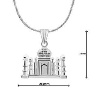 Taj mahal design pendant pure 92.5 silver