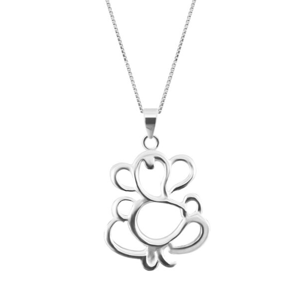 Ganesh ji pendent in pure silver for girls and women