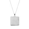 Square silver pendent in 92.5 silver with round edges