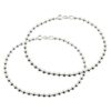 Balls design pure silver payal anklet
