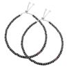 Adjustable silver nazariya with black beads