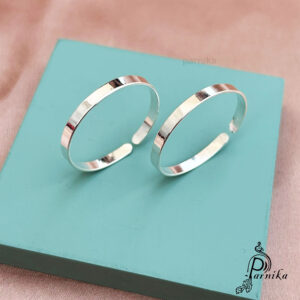 Plain 92.5 Pure Silver Toe Rings for Women