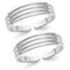 Plain Simple Three Line Toe Rings