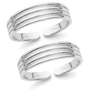 Plain Simple Three Line Toe Rings