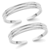 Plain silver toe ring