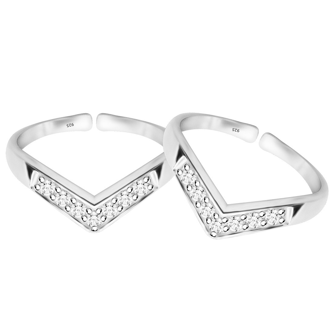 SPRING PARK Chevron Thumb Ring Pointed V Shaped Wedding Engagement Eternity  Bridal - Walmart.com