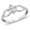 Solitaire cz silver finger ring for women