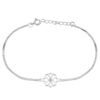 Floral rakhi bracelet in silver