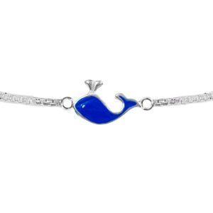 Pure silver dolphin rakhi bracelet for brother