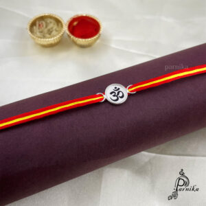 pure Silver om rakhi online for brother