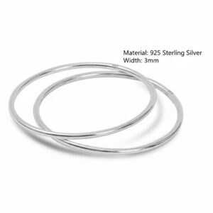 Plain round silver kada bangle for men & women