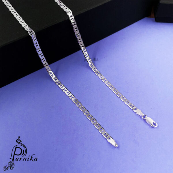 Pure 92.5 silver flat link chain