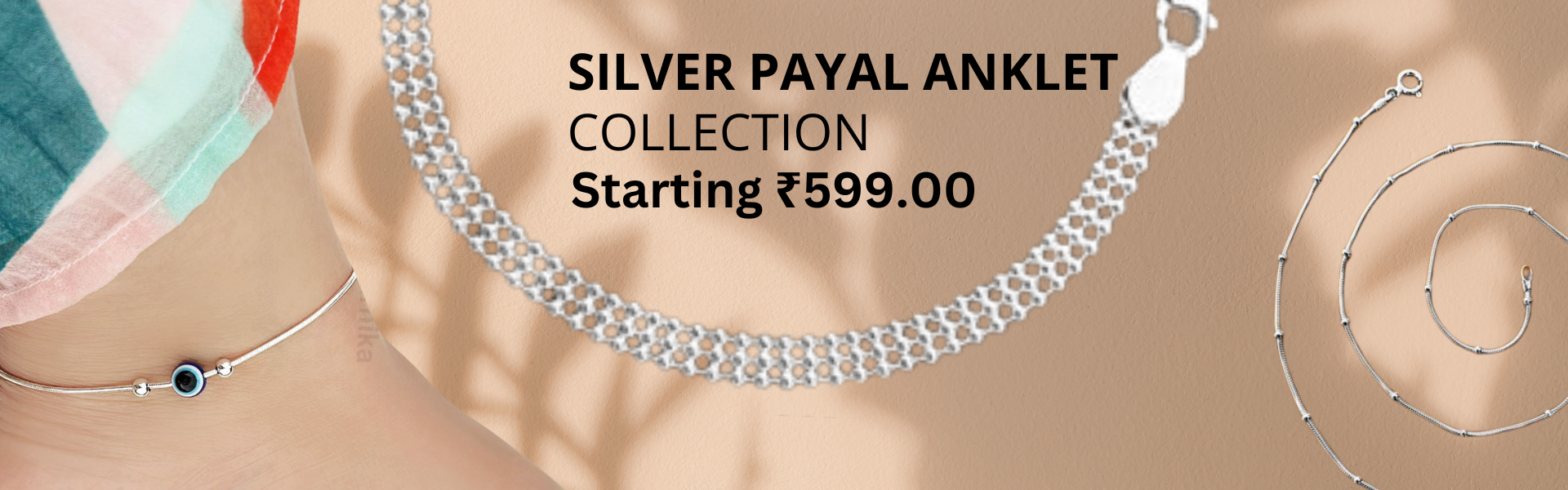 Buy silver anklets online