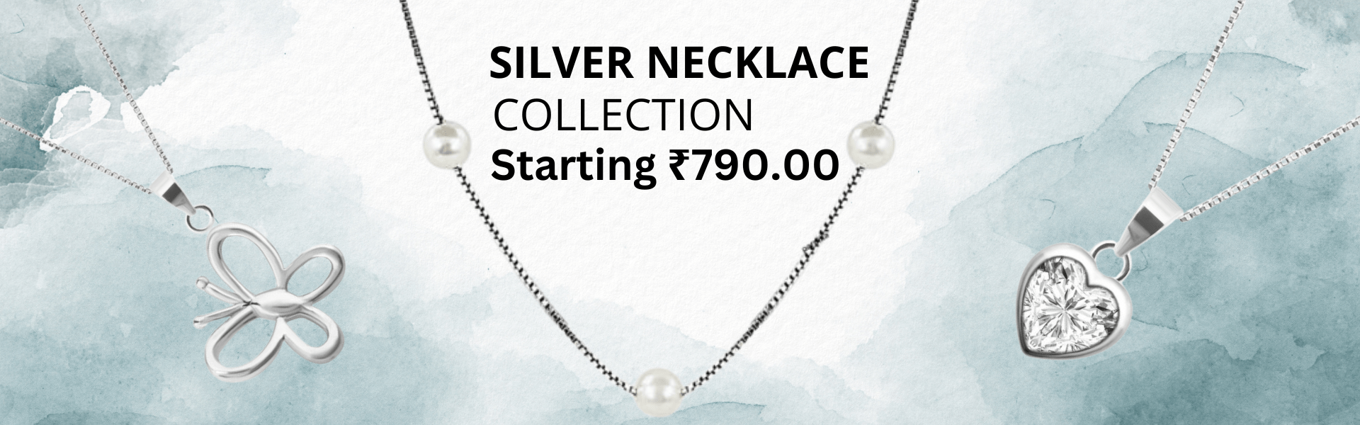 silver necklace set