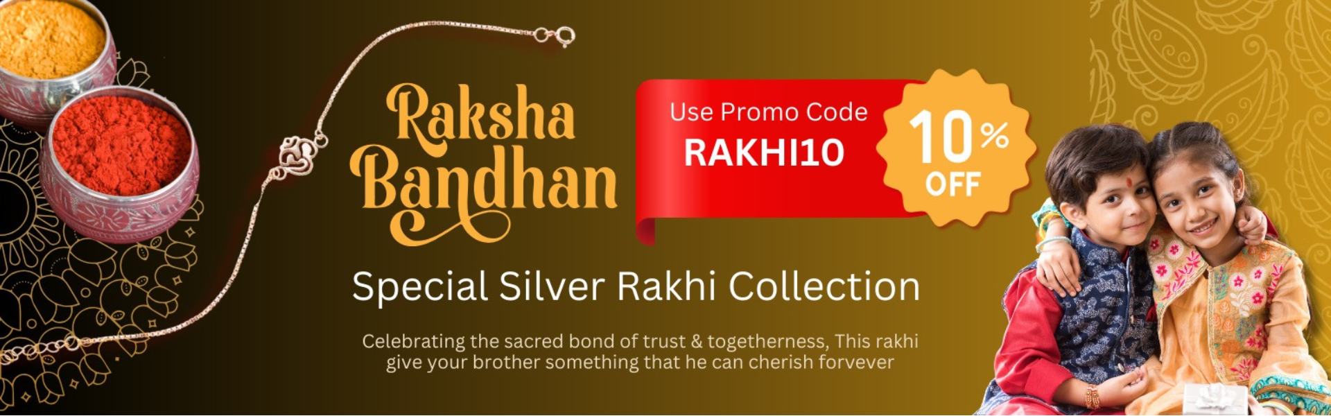 silver rakhi collection sale